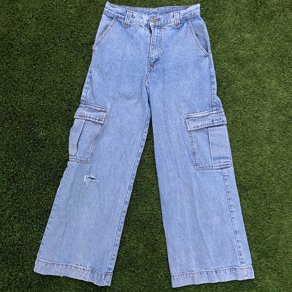 Tatum Light Wash Cargo Jeans